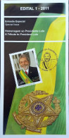 Brochure Brazil Edital 2011 01 President Luis Inacio Lula Da Silva Without Stamp - Covers & Documents