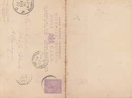 Mauritius: 1895: Post Card To Ulm/Germany - Mauricio (1968-...)