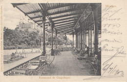 Mexico 1903: Post Card Chapultepec/Restaurant To Glauchau - Mexico