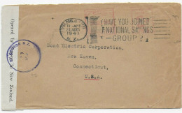 Cover Wanganui 1941 To New Haven/Con USA, Censor - Autres & Non Classés