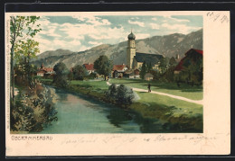 Künstler-AK Zeno Diemer: Oberammergau, Ansicht Der Ortschaft Mit Umgebender Landschaft  - Diemer, Zeno