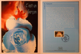 BEBE / ENFANT - GARCON - Fleur Berceau - Document Philatélique Avec Timbre Et Cachet 1er Jour - Sonstige & Ohne Zuordnung