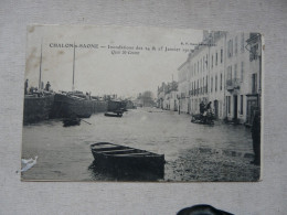 CPA 71 SAONE ET LOIRE - CHALON-SUR-SAONE : Inondations Des 24 & 25 Janvier 1910 - Quai St-Cosme - Chalon Sur Saone