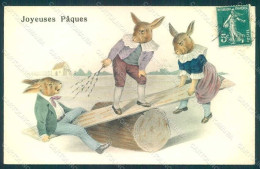 Greetings Easter Anthropomorphic Dressed Hare Viennoise H.H.i.W. 502 Pc HR0302 - Sonstige & Ohne Zuordnung