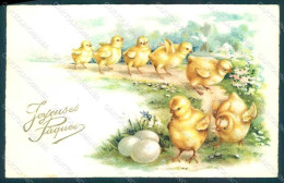 Greetings Easter Chick Egg Serie 3190 Postcard HR0005 - Sonstige & Ohne Zuordnung