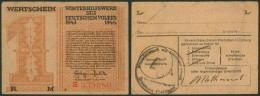 Guerre 40-45 - Billet Winterhilfswerk Des Deutschen Volkes 1943-1944. 1 RM - Andere & Zonder Classificatie