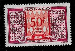 MONACO Timbre Taxe  50f - Segnatasse