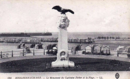 62 - Pas De Calais -  BOULOGNE  Sur MER -  Le Monument Du Capitaine Ferber Et La Plage - Boulogne Sur Mer