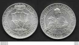 1937 San Marino Lire 10 FDC Giustizia In Argento - Otros – Europa