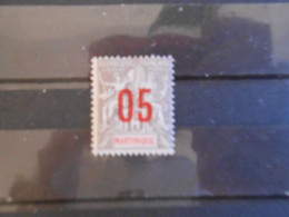 MARTINIQUE YT 78 TYPE DUBOIS SURCHARGE 05 Rouge Sur 15c* - Unused Stamps