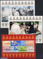 Brunei 1984 Independence 3 S/s, Mint NH, History - Various - Kings & Queens (Royalty) - Maps - Familles Royales