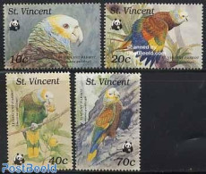 Saint Vincent 1989 WWF, Birds 4v, Mint NH, Nature - Birds - Parrots - World Wildlife Fund (WWF) - St.Vincent (1979-...)
