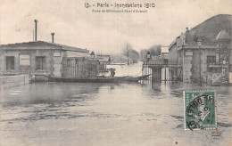 75-PARIS INONDE 1910 PORTE DE BILLANCOURT QUAI D AUTEUIL-N°T5046-A/0289 - Inondations De 1910