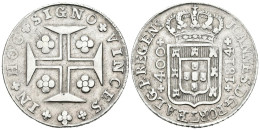 BRASIL. Johannes, Príncipe Regente. 400 Reis. 1814. Lisboa. Km#331. Ar. 14,12g. - Otros & Sin Clasificación