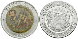 REINO UNIDO. Silver Ecu. 1994. SIR FRANCIS DRAKE. Ar (esmaltada). 24,18g. PROOF - Otros & Sin Clasificación