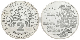 AUSTRIA. 2 Euro. Europa Son Fronteras. 1996 (Ar. 10,00g/28,00mm). Proof - Otros & Sin Clasificación