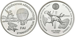 FINLANDIA. 10 Euro. 1st World Air Games Turkey.Formation Skydiving. 1997. (Ar.  - Autres & Non Classés
