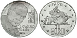 FRANCIA. 20 Euro. Francois Mitterand 1916-1996. 1996. (Ar. 22,84g/37,00mm). Pro - Autres & Non Classés