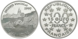 FRANCIA. 100 Francs. 15 Euro. Wesceslao De Luxemburgo. 1997. (Ar. 22,20g/37,00m - Autres & Non Classés