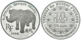 FRANCIA. 100 Francs. 15 Euro. Elephant. Epoque Shang. 1996. (Ar. 22,16g/37,00mm - Altri & Non Classificati