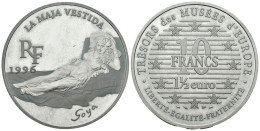 FRANCIA. 100 Francs. 15 Euro. La Maja Vestida. 1996. (Ar. 22,18g/37,00mm). Proo - Autres & Non Classés