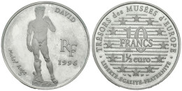 FRANCIA. 100 Francs. 15 Euro. David. Miguel Ángel. 1996. (Ar. 22,17g/37,00mm).  - Otros & Sin Clasificación