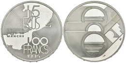 FRANCIA. 100 Francs. 15 Ecus. Tunnel Sous La Manche. 1994. (Ar. 22,22g/37,00mm) - Otros & Sin Clasificación