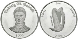 IRLANDA.  20 Ecu. Padraig St Patrick. 1995. (Ar.24,99g/38,3mm). Proof - Autres & Non Classés