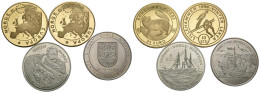 NORUEGA. Conjunto De 4 Monedas De Diferentes Valores De 5 Y 10 Ecu Y 25 Euro En - Other & Unclassified