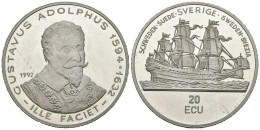 SUECIA. 20 Ecu. Gustavus Adolphus 1594-1632. 1992. (Ar. 24,99g/38,5mm). Proof. - Otros & Sin Clasificación