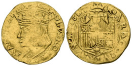 CARLOS V (1516-1556). Ducado. (Au. 3,44g/22mm). S/D. Nápoles. (MIR 128; Pannuti - Provincial Currencies