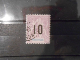 MARTINIQUE YT 81 TYPE DUBOIS SURCHARGE 10 Noir Sur 5f - Used Stamps