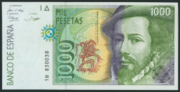 1000 Pesetas. 12 De Octubre De 1992. Serie 1B Y Numeración Capicúa. (Edifil 201 - Autres & Non Classés