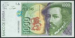 1000 Pesetas. 12 De Octubre De 1992. Tipo I. Serie 1R Y Numeración Capicúa. (Ed - Autres & Non Classés