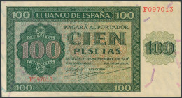 100 Pesetas. 21 De Noviembre De 1936. Serie F. (Edifil 2017: 421a). Conserva Bu - Autres & Non Classés