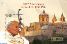Malta 2020 Pope John Paul II S/s, Mint NH, Religion - Pope - Päpste