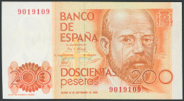 200 Pesetas. 16 De Septiembre De 1980. Sin Serie Y Numeración Capicúa. (Edifil  - Autres & Non Classés