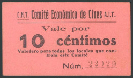 COMITE ECONOMICO DE CINES. Vale Por 10 Céntimos, Servía Para Todos Los Locales  - Otros & Sin Clasificación