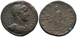 ADRIANO. Sestercio .(Ae. 25,45g/34mm). 119-121 D.C. Roma. Anv: IMP CAESAR TRAIA - Les Antonins (96 à 192)