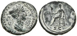 SABINA. As. (Ae. 9,49g/27mm). 128-134 D.C. Roma. Anv: SABINA AVGVSTA HADRIAN AV - The Anthonines (96 AD Tot 192 AD)