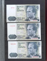 Precioso E Interesante Conjunto De 26 Billetes De 10000 Pesetas Emitidos El 24  - Autres & Non Classés