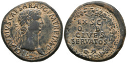 CLAUDIO. Sestercio. (Ae. 27,49g/36mm). 41-50 D.C. Roma. Anv: TI CLAVDIVS CAESAR - The Julio-Claudians (27 BC Tot 69 AD)