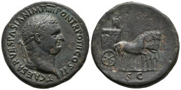 TITO. Sestercio. (Ae. 23,75g/33mm). 72-73 D.C. Roma. Anv: T CAESAR VESPASIAN IM - The Flavians (69 AD Tot 96 AD)