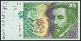 1000 Pesetas. 12 De Octubre De 1992. Tipo II. Serie 3Y Y Numeración Baja Y Capi - Autres & Non Classés