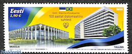 Estonia 2021 Diplomatic Relations With Brazil 1v, Joint Issue Brazil, Mint NH, Various - Joint Issues - Emissioni Congiunte