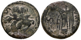 ACUÑACIONES ANONIMAS. Semis. 211 A.C. Imitación Hispana. A/ Cabeza De Saturno A - Republic (280 BC To 27 BC)
