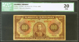 COLOMBIA. 100 Pesos Oro. 1 January 1945. Serie Q. (Pick: 394a). ICG20. - Other & Unclassified