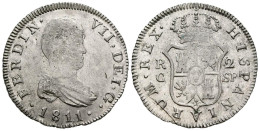 FERNANDO VII (1808-1833). 2 Reales. (Ar. 5,46g/27mm). 1811. Cataluña SF. (Cal-2 - Monete Provinciali