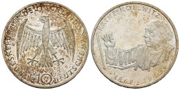 ALEMANIA. 10 Marcos (Ar. 15,45g/33mm). 1992. Karlsruhe G. 125 Aniversario Del N - Other & Unclassified