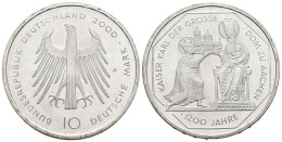 ALEMANIA. 10 Marcos (Ar. 15,45g/33mm). 2000. Karlsruhe G. 1200 Aniversario Cate - Otros & Sin Clasificación